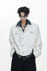 Striped Layered Shirt Jacket