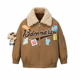 13DE MARZO BabyBear Travel Badge Jacket Brown