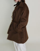 バルマカンシングルアルパカハーフコート (Wool Coat/Winter Coat)