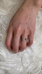 Star piercing open ring SET