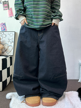 ステッチバルーンデニムパンツ 💙S-XL🖤