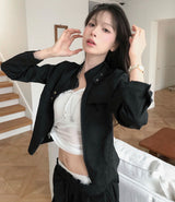 [ autumn jacket ] britt buckle & matte slim jk