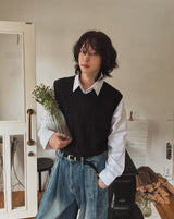 Moss Twist Knit Vest