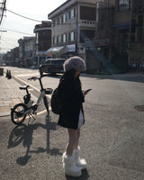 Fur long coat