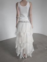 Pre-lace Trimmed Sleeveless