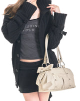 MELLOW KNIT CARDIGAN [BLACK]