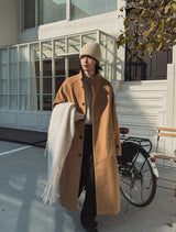 Kuma high neck maxi coat
