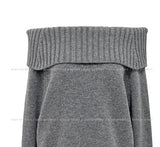 [wool43%] デイズフォールドオフショルダーニット