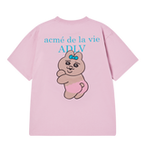 25SS タンニングオパンチュウサギベーシックロゴ半袖Tシャツ ピンク