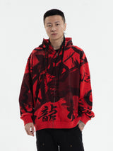 RTVG(RETROVEGAS) Chinese dragon fonts pullover hoodie