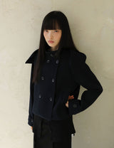 ソフト フーデッド コート(NAVY)