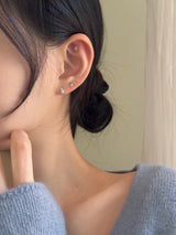 [4 set] White Snowflake Piercing Set 