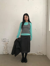 Amud Pintuck Midi Skirt (2color)