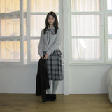 Double Layered Check Skirt