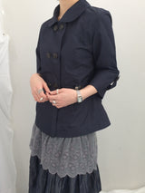 Semi-A-Line Double Button Jacket