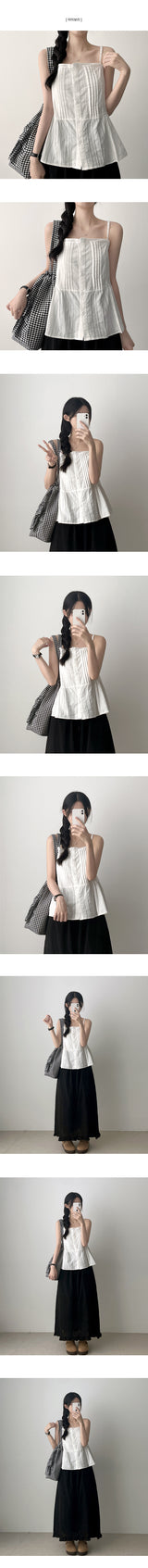 Sugar Lace Pin Tuck Pleated Nash Vest Blouse 
