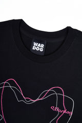オーバーフィットラインドローイングTシャツ