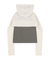 KNITTED HOOD BOLERO SET UP (BEIGE)_F24ZB073