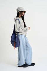 Contrast hood string t-shirt