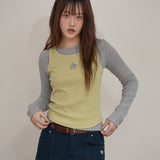 スターカットアウトトップセットレイヤードTシャツ