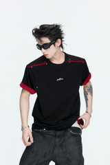 コントラスト デコンストラクテッド Tシャツ
