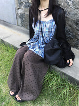 Meadow Check Button Blouse (2c)