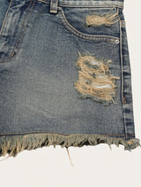 Bohemian Fringed Short Denim Pants