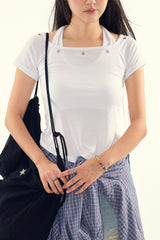 シエルアイレットホルタークロップTシャツ