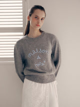 MAISON DE ROLA エンブロイダリーニット グレー