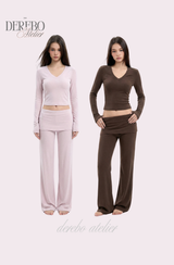 Mully Pink V-Neck Training Set-up (pants)