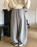 Dion brushed wide jogger pants
