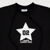 リボンロックTシャツ ブラック