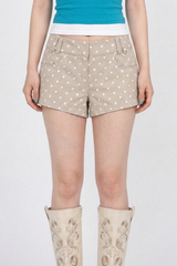 LOW-WAIST POLKA DOT SHORTS (2COLORS!)