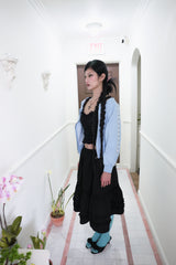 Shirring cancan midi skirt (2color)