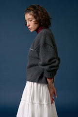 Cuddle brush knit_charcoal
