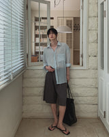 Kurin Two Tuck Wide Bermuda Slacks