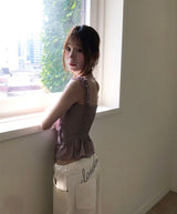clarity off ruffle & chiffon blouse