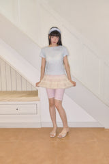 KIRI SKULL LACE LEGGINGS SHORTS (PINK)