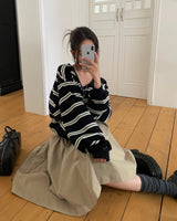 [ORIGINAL] Bellow Off-Shoulder Patch Sweatshirt