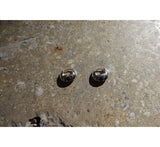 silver almond earrings 