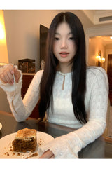 デイジーレースカフス長袖Tシャツ