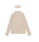 ハーフネックニットトップ(Light beige)