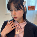 [MADE] Brush Girl ID Card Necklace (Pigtail)