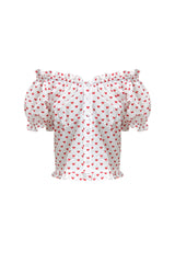 MINI HEART TWO WAY BLOUSE / WHITE