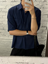 LMN Martin Air Cool Oversized Linen Short-Sleeve Shirt (3 colors)