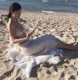 [ 3-piece / nude mermaid mood ] alcohol-free lace bikini