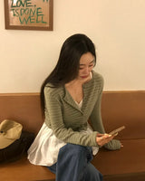 [MADE] Ghibli, striped cropped cardigan