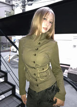 Archive Oblique Cotton Knit Jacket