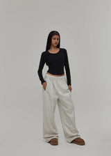 [B-BASIC] Heavy Sweat Wide Two-Way Pants