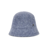 VA Curved Oval Metal Washed Knit Bucket Hat  / Soft Blue